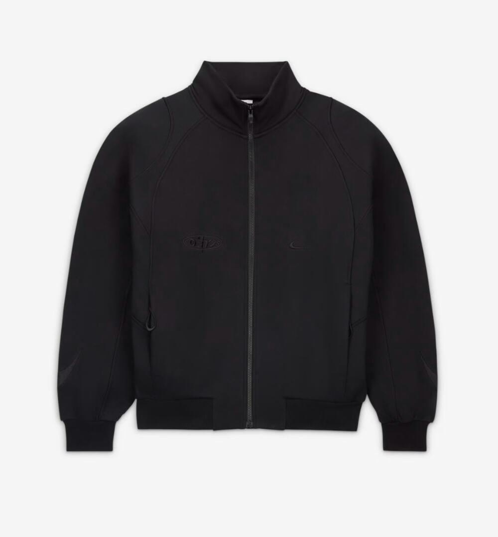 NWOT Nike x Off-White Mock-Neck Tracksuit Jacket in Black size XS Y2K Streetwear